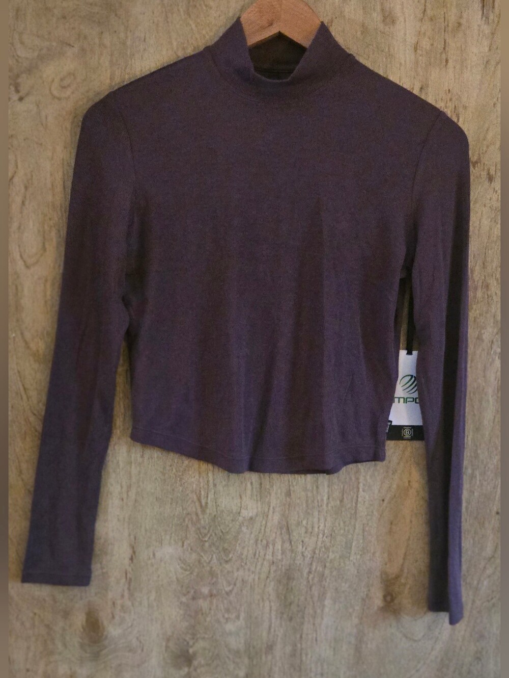 MPG Ribbed Composure Mockneck Long Sleeve Shirt Huckleberry